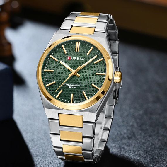 Curren 8439 Silver-Gold-Green | Зображення 1