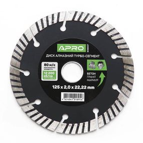 Диск для бетону 125х2,0мм (22-24%) Турбо-Сегмент APRO 8300371