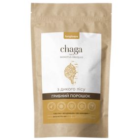 Грибний комплекс Fungipapa Чага (Inonotus obliquus) - грибний порошок 60 г /30 порцій/