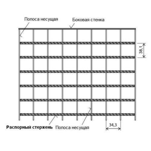 Зварний решітковий настил тип SP34х38/30х2/300x1000 | Зображення 1