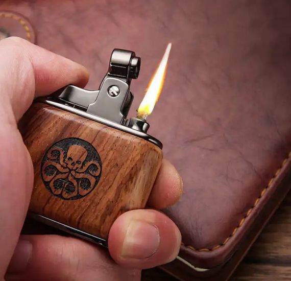 Бензиновая зажигалка Honest Scull - Nut Wood | Зображення 3