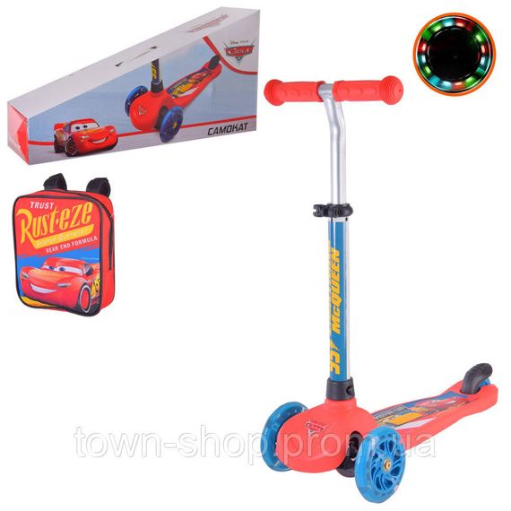 Детский самокат "Cars" Bambi LS2213 с рюкзачком 17х20 см | Зображення 1