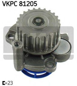 Насос водяний (Вир-во SKF) SKF VKPC81205 на VW GOLF VI (5K1)