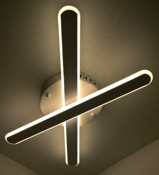 Люстра світлодіодна стельова LED світильник для квартири на стелю лед 25332 Білий 8х35х60 см. | Зображення 2