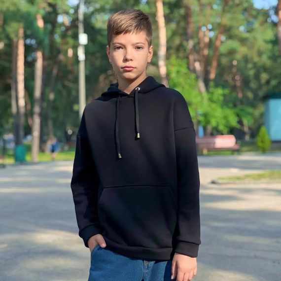 Худі для хлопчика (підлітковий) Носи своє 158 Чорний (p-12224-135579) | Зображення 3
