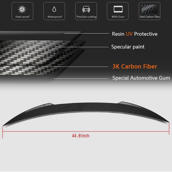 Спойлер V3 (Карбон) для Maserati Ghibli 2013-2023 гг | Зображення 4