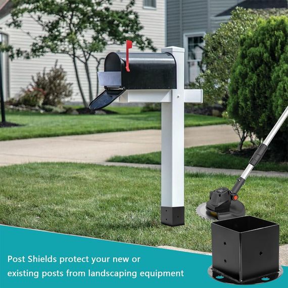 Опорный кронштейн для квадратных деревянных столбов, опора столба втулка на землю винтовая 92 x 92 мм 1 шт | Зображення 2