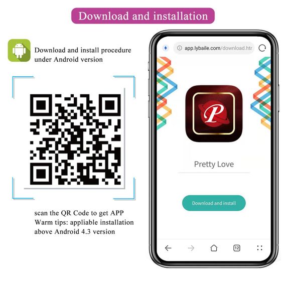 Вибратор PRETTY LOVE Liam purple, 12 vibration functions Mobile APP Long-distance Control Sex Aura | Зображення 8