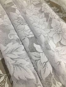 Короткий тюль 120см высотой, занавеска гипюр жаккард, для дачи, кухни, коридора, на балкон.