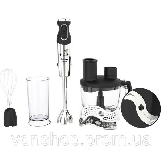 Блендер нержавіюча сталь MAGIO MG-642, Занурювальний блендер з подрібнювачем Смузі мейкер RM-43 | Зображення 4