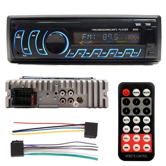 Автомагнітола з Bluetooth та підсвіткою 1DIN, MP3 8506BT / Магнітола в машину з пультом управління