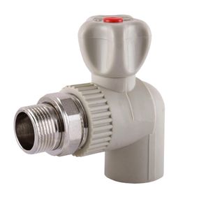 Кран радіаторний кутовий Vsplast PPR ф20x1/2″ 000003467