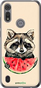 Чохол на Motorola E6i Єнотик з кавуном "4605u-2355-2448"