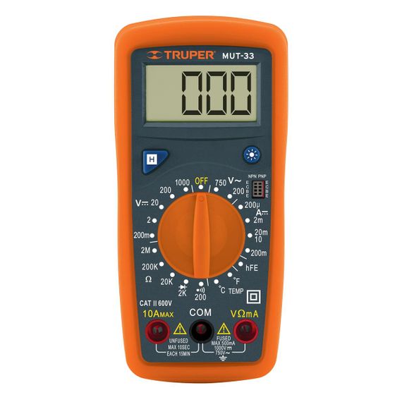 Мультиметр-тестер Truper MUT-33 Comfort 200mV-500V