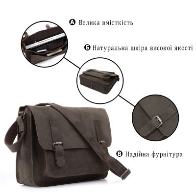 Сумка Vintage Сіра (14097) | Зображення 9