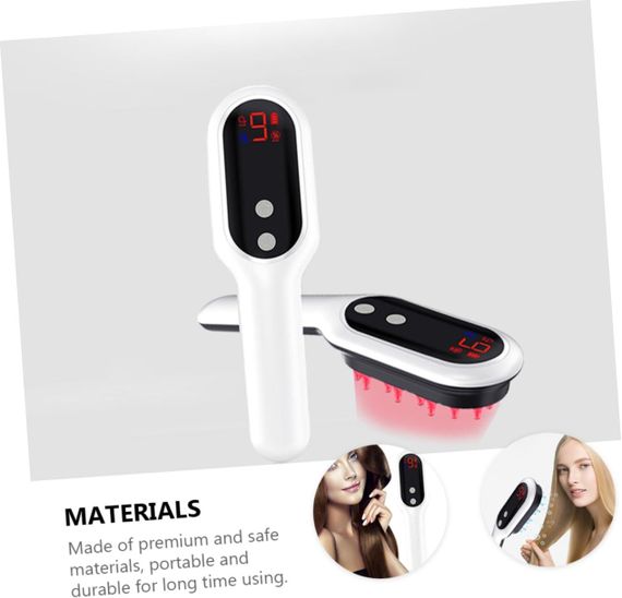 Електрична масажна гребінець DOITOOL для росту волосся, з вібрацією та масажем шкіри голови, біла | Зображення 2