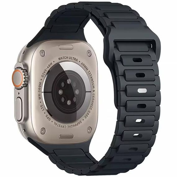 Силіконовий ремінець Defense для Apple Watch 38/40/41/42mm(ser.10) (140-190mm) Midnight Blue