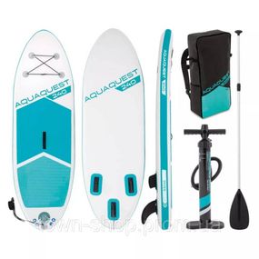 SUP-борд Aqua Quest 240 68241, 240 х 76 х 13 см, доска, весло, ручной насос, сумка
