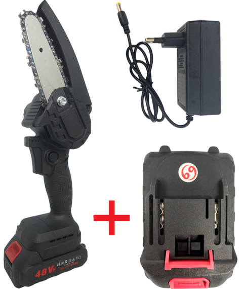 Пила аккумуляторная цепная электрическая на 2 аккумулятора в кейсе 4000 mAh ручная портативная Chainsaw | Зображення 9