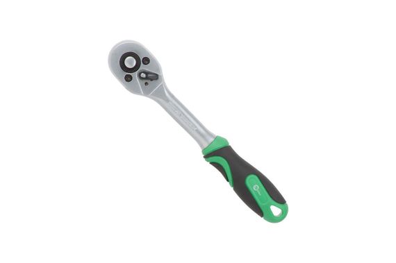 Ключ трещоточный (рукоятка с храповым механизмом) Intertool - 1/4" x 72T (HT-2124) | Зображення 6