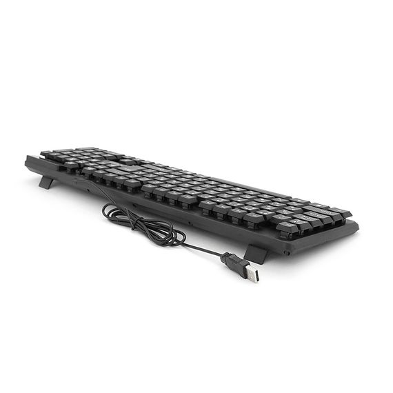 Клавіатура USB JEDEL K19, довжина кабелю 170см, (Eng/Укр/Рус), (450х150х30 мм) Black, 104к, Q20 | Зображення 2