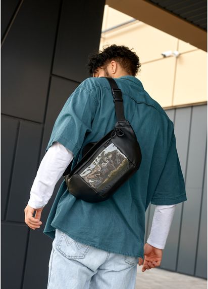 Чоловіча сумка бананка Sambag Dynamicdart чорна 38 × 21 × 7 см (80461001m) | Зображення 6