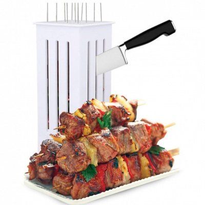 Приспособление для быстрого нанизывания шашлыка brochette express | шпажки для шашлыка | Зображення 8