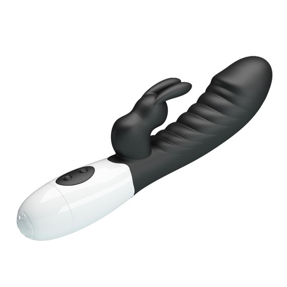 Вібратор - Pretty Love Naughty Bunny Vibrator Black Sex Aura | Зображення 4