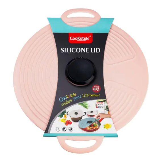 Многоразовая силиконовая крышка универсальная 32 х 28 см розовая HP34541L | Зображення 4