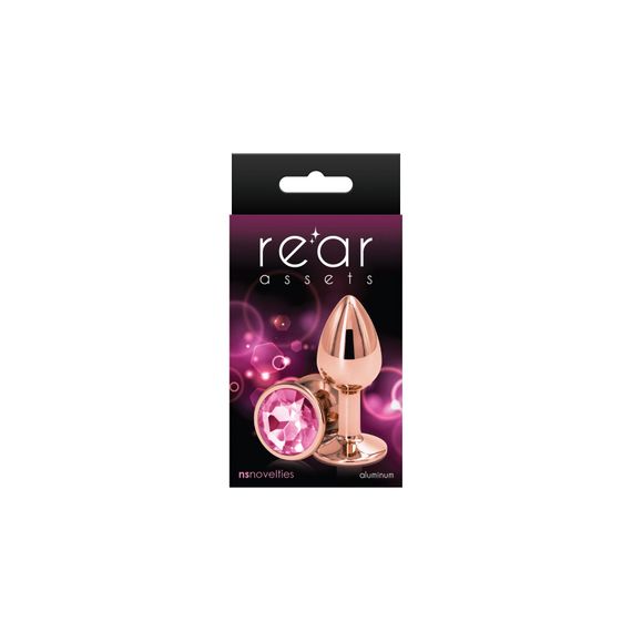 Анальна пробка NS Novelties Rear Assets - Rose Gold - Small - Pink | Зображення 1