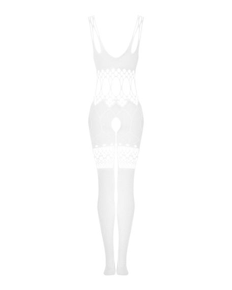 Сетчатый бодистокинг с имитацией топа и шорт Obsessive Bodystocking G330 XL/XXL, white, с доступом sexstyle | Зображення 4