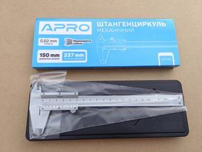 Штангенциркуль механічний 150 мм (нонісна шкала) APRO
