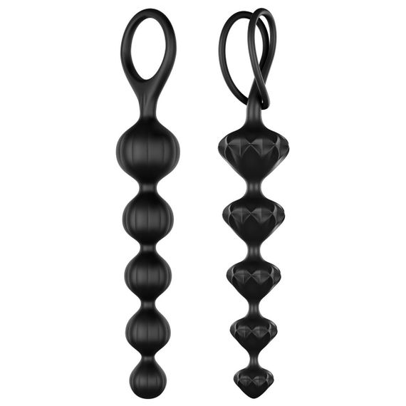 Набір анальних бус Satisfyer Beads Black, діаметр 3,3см і 3,5 см