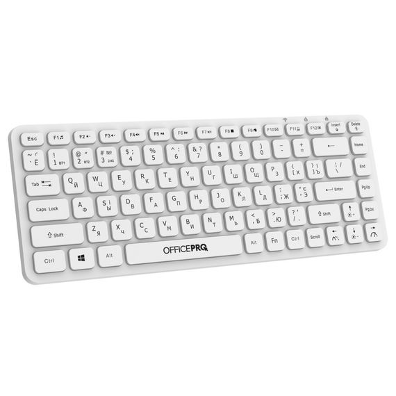 Клавіатура OfficePro SK790W Wireless/Bluetooth White (SK790W) | Зображення 1