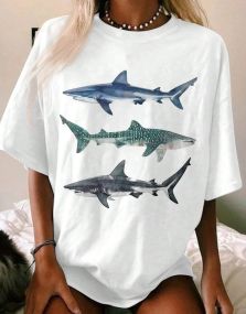 Футболка женская с принтом повседневная S Белая