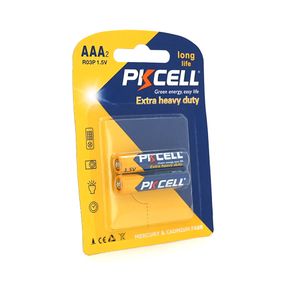 Батарейка солевая PKCELL 1.5V AAA/R03.2 штуки в блистере цена по блистеру