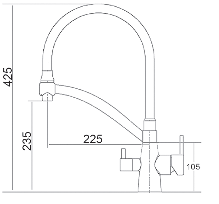 Кухонний змішувач Fabiano FKM 31.10 Black Steel 8231.403.1 049 | Зображення 1