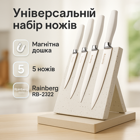 Универсальный набор ножей, Набор ножиков для кухни Качественный ножей с подставкой WO-10