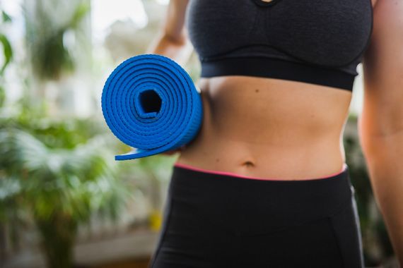 Килимок для йоги та фітнесу Power System PS-4014 PVC Fitness-Yoga Mat Blue (173x61x0.6) | Зображення 8