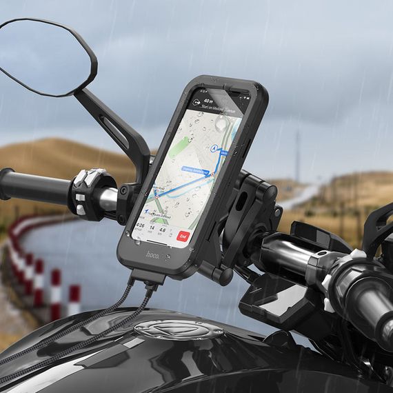 Вело- Мото- тримач Hoco CA101 Rider waterproof Black | Зображення 7