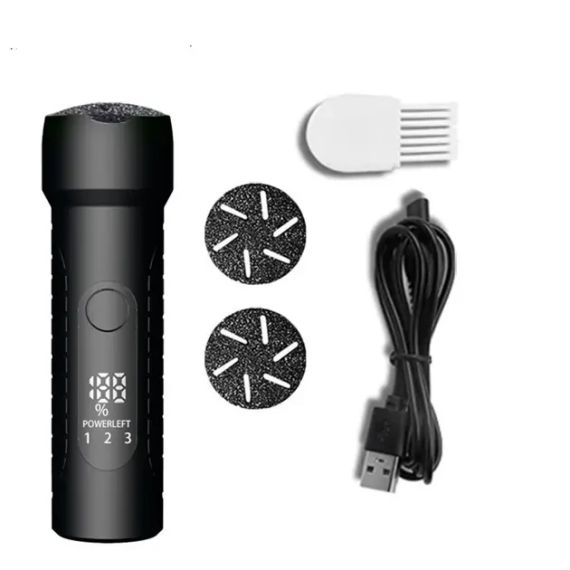 Пемза электрическая для ног пемза с круглыми насадками для ног на USB роликовая пилка Schwarz&Mayer 17 элементов в наборе | Зображення 3