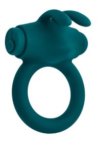 Эрекционное кольцо с вибропулей Evolved Playboy Bunny Buzzer, зеленое Sex Aura