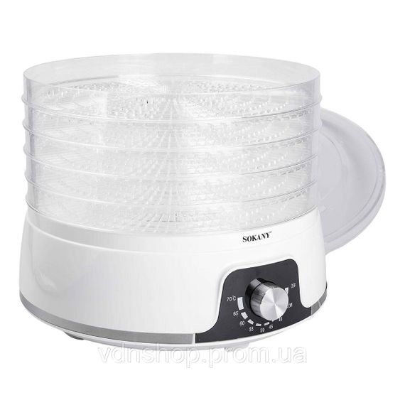 Сушарка для фруктів та овочів електрична 350 Вт 5 лотків Sokany SK-10072 | Зображення 3