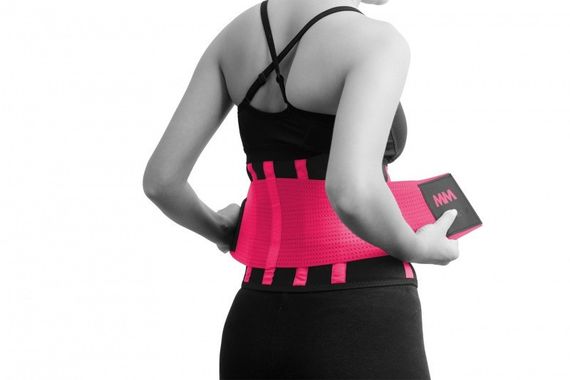 Компрессионный пояс Мадмакс MFA-277 Slimming belt Black/neon pink L
