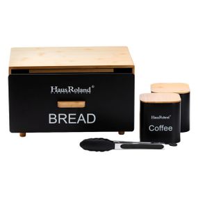 Кухонный набор для хранения продуктов черный HP33534B