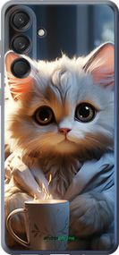 Чохол на Samsung Galaxy M55s Білий кіт "5646u-3868-2448"