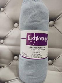 Простынь на резинке Fasionup Blue 160х200см Трикотаж Хлопок