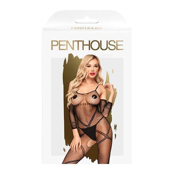 Бодістокінг з контрастним візерунком Penthouse - Under Arrest Black S/L, S/M/L | Зображення 2