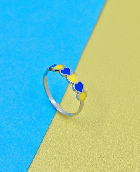 Срібне кільце з емаллю Artsriblo артА127к 16.0