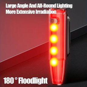 Фонарь задний для велосипеда LEADBIKE LD77-LS-4 LED, Стоп на велосипед LED USB, Светоотражатель на вело WH-39